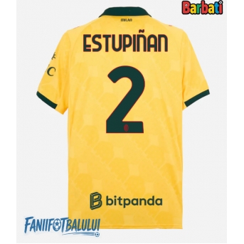 AC Milan Pervis Estupinan #2 Tricou Fotbal Replică 2025-26 Barbati Treilea